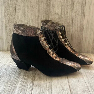 El Vaquero black and grey booties Size 36 US 5.5